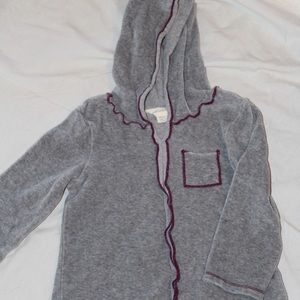 Burts Bees Baby Velour Zippered shirt 18 Months